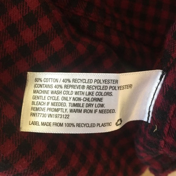 Mossimo red & black flannel plaid button up shirt - size XS - Picture 6 of 6